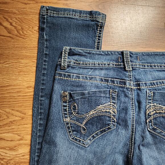 Nine West Vintage America Jeans Womens Size 8 Straight Leg Embroidered Mid Rise - Picture 6 of 12